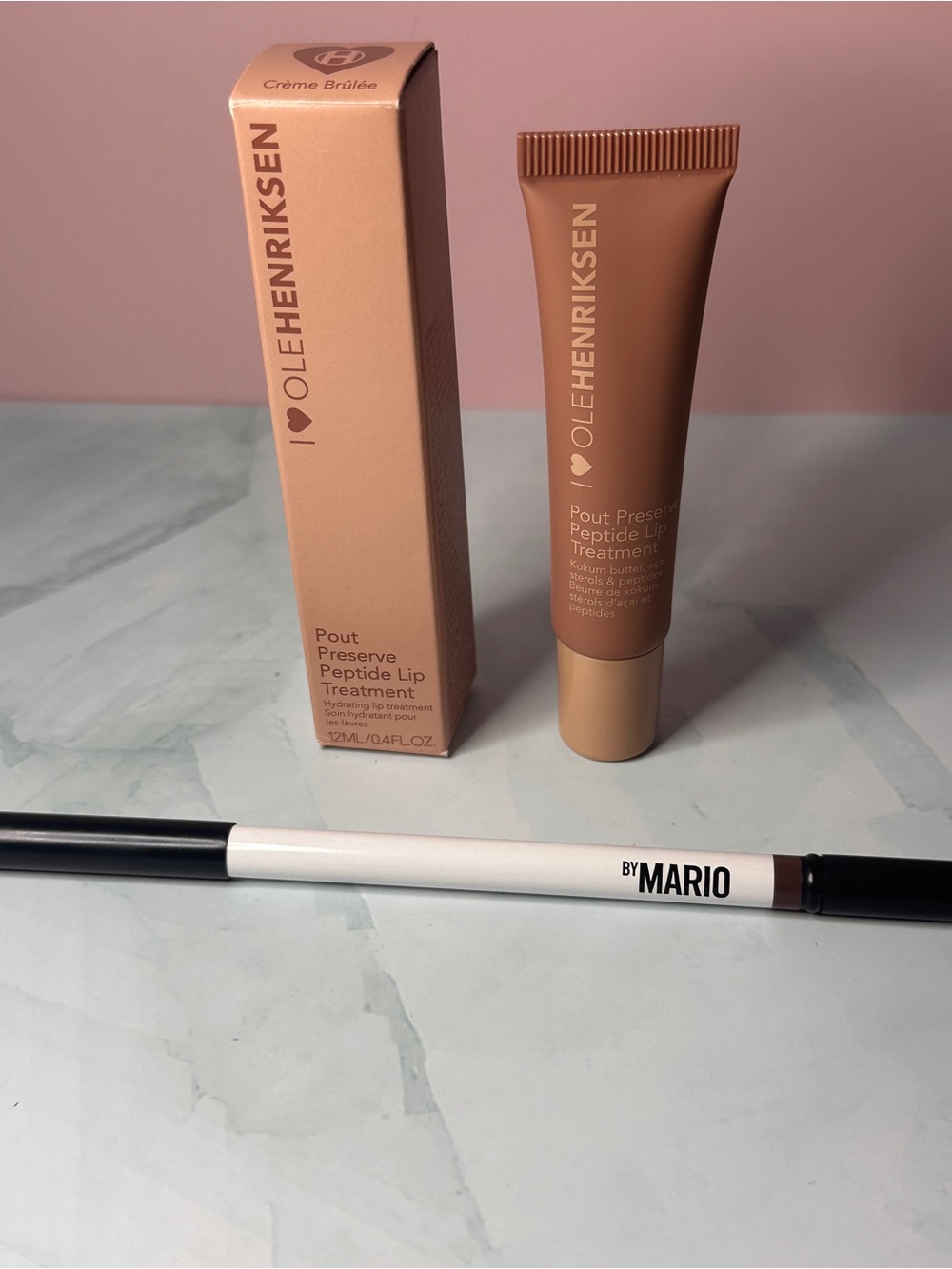 Ole Henriksen Pout Preserve Peptide Lip Treatment and makeup by Mario lipliner